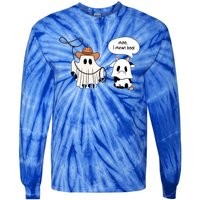 Cow Ghosts Moo I Mean Boo Cow Ghost Halloween Gift Tie-Dye Long Sleeve Shirt