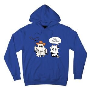 Cow Ghosts Moo I Mean Boo Cow Ghost Halloween Gift Tall Hoodie