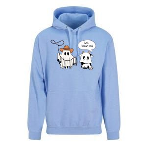 Cow Ghosts Moo I Mean Boo Cow Ghost Halloween Gift Unisex Surf Hoodie