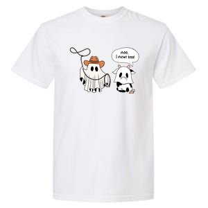 Cow Ghosts Moo I Mean Boo Cow Ghost Halloween Gift Garment-Dyed Heavyweight T-Shirt