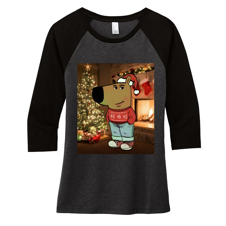 Chill Guy Meme Costume Funny Chill Guy Meme Women's Tri-Blend 3/4-Sleeve Raglan Shirt