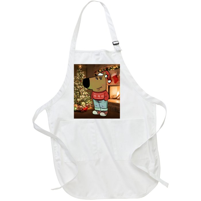 Chill Guy Meme Costume Funny Chill Guy Meme Full-Length Apron With Pockets