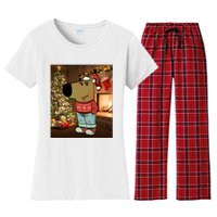 Chill Guy Meme Costume Funny Chill Guy Meme Women's Flannel Pajama Set