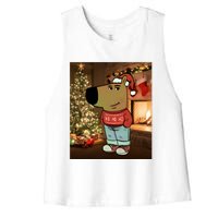 Chill Guy Meme Costume Funny Chill Guy Meme Women's Racerback Cropped Tank