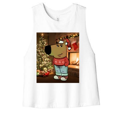 Chill Guy Meme Costume Funny Chill Guy Meme Women's Racerback Cropped Tank