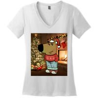 Chill Guy Meme Costume Funny Chill Guy Meme Women's V-Neck T-Shirt