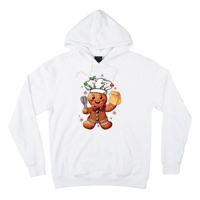 Cute Gingerbread Man Baker Funny Christmas Chef Bake Cookies Hoodie