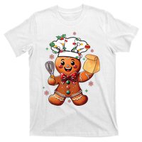 Cute Gingerbread Man Baker Funny Christmas Chef Bake Cookies T-Shirt