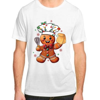 Cute Gingerbread Man Baker Funny Christmas Chef Bake Cookies Adult ChromaSoft Performance T-Shirt