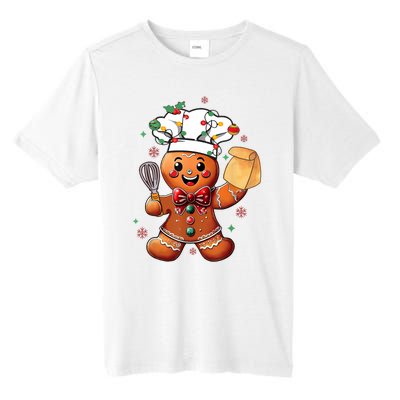 Cute Gingerbread Man Baker Funny Christmas Chef Bake Cookies Tall Fusion ChromaSoft Performance T-Shirt