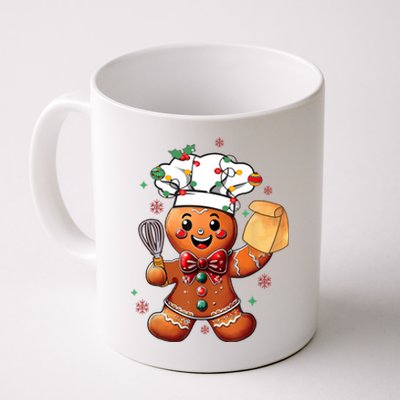 Cute Gingerbread Man Baker Funny Christmas Chef Bake Cookies Coffee Mug