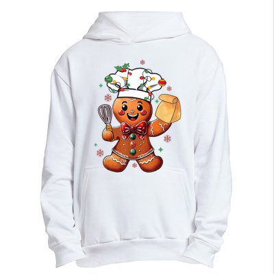 Cute Gingerbread Man Baker Funny Christmas Chef Bake Cookies Urban Pullover Hoodie