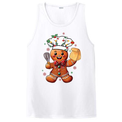 Cute Gingerbread Man Baker Funny Christmas Chef Bake Cookies PosiCharge Competitor Tank