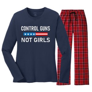 Control Guns Not Women's Long Sleeve Flannel Pajama Set 