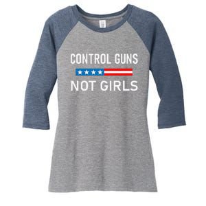 Control Guns Not Women's Tri-Blend 3/4-Sleeve Raglan Shirt