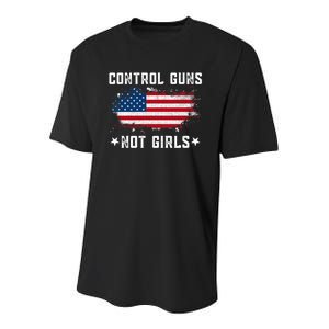 Control Guns Not Girl Voter Election Feminist Women Rights Youth Performance Sprint T-Shirt