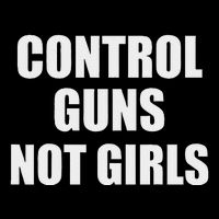 Control Guns Not Girl Bold Activist Design Cropped Pullover Crew