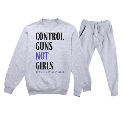 Control Guns Not Girl Rights Harris Waltz 2024 Premium Crewneck Sweatsuit Set