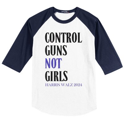 Control Guns Not Girl Rights Harris Waltz 2024 Baseball Sleeve Shirt