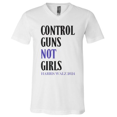 Control Guns Not Girl Rights Harris Waltz 2024 V-Neck T-Shirt