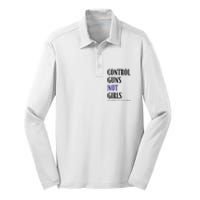 Control Guns Not Girl Rights Harris Waltz 2024 Silk Touch Performance Long Sleeve Polo