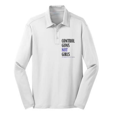 Control Guns Not Girl Rights Harris Waltz 2024 Silk Touch Performance Long Sleeve Polo