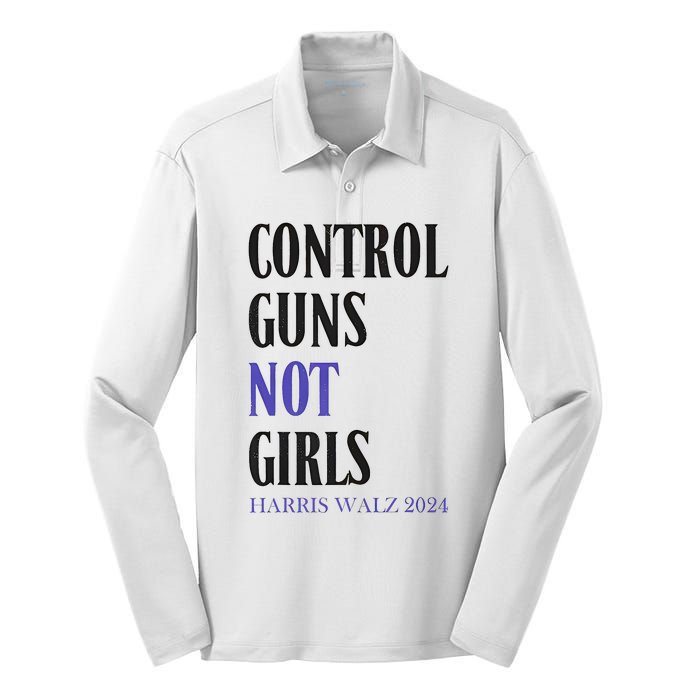 Control Guns Not Girl Rights Harris Waltz 2024 Silk Touch Performance Long Sleeve Polo