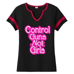 Control Guns Not Girl Ladies Halftime Notch Neck Tee