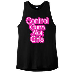 Control Guns Not Girl Ladies PosiCharge Tri-Blend Wicking Tank