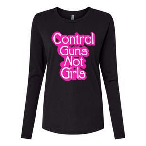 Control Guns Not Girl Womens Cotton Relaxed Long Sleeve T-Shirt