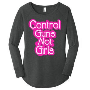 Control Guns Not Girl Women's Perfect Tri Tunic Long Sleeve Shirt