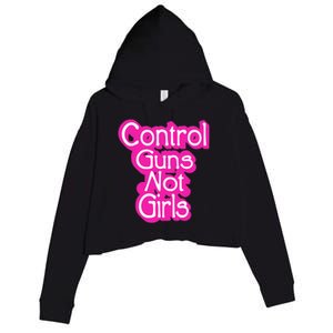 Control Guns Not Girl Crop Fleece Hoodie