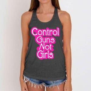 Control Guns Not Girl Women's Knotted Racerback Tank