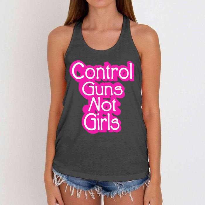 Control Guns Not Girl Women's Knotted Racerback Tank