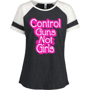 Control Guns Not Girl Enza Ladies Jersey Colorblock Tee