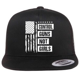 Control Guns Not Girl Voter Election Feminist Women Rights Flat Bill Trucker Hat