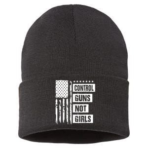 Control Guns Not Girl Voter Election Feminist Women Rights Sustainable Knit Beanie