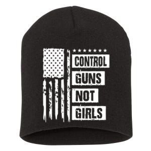 Control Guns Not Girl Voter Election Feminist Women Rights Short Acrylic Beanie