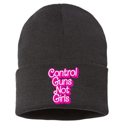 Control Guns Not Girl Women Rights Feminist Sustainable Knit Beanie