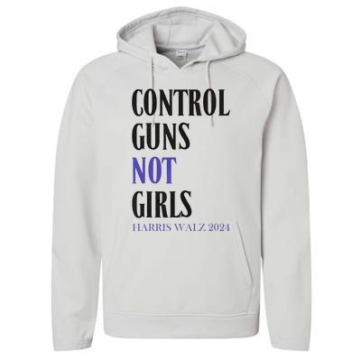 Control Guns Not Rights Harriswaltz 2024 Performance Fleece Hoodie