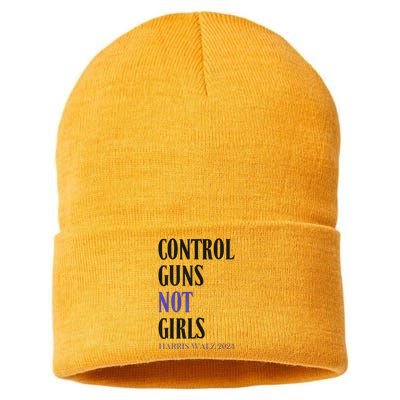 Control Guns Not Rights Harriswaltz 2024 Sustainable Knit Beanie