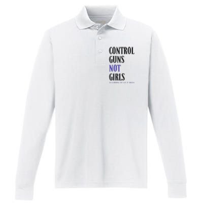 Control Guns Not Rights Harriswaltz 2024 Performance Long Sleeve Polo