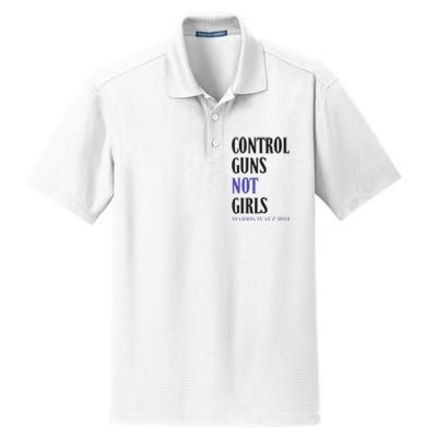 Control Guns Not Rights Harriswaltz 2024 Dry Zone Grid Polo