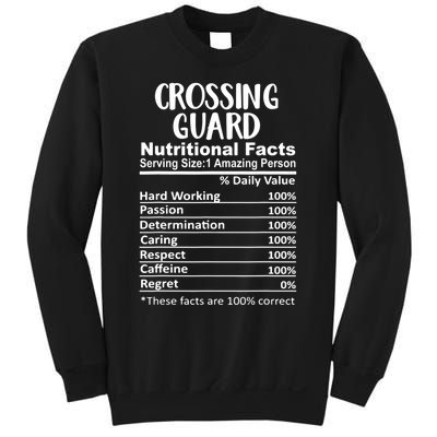 Crossing Guard Nutrition Facts Funny Sweatshirt