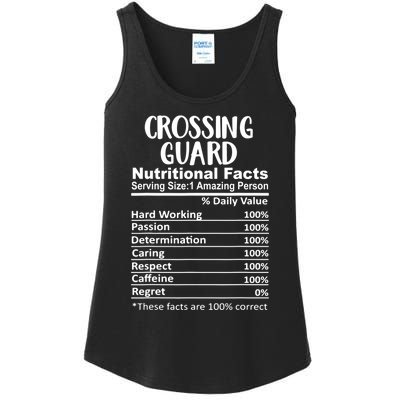 Crossing Guard Nutrition Facts Funny Ladies Essential Tank