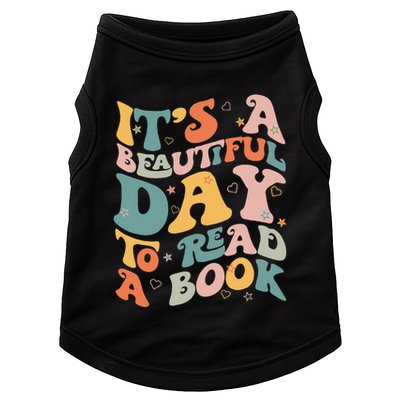 Cute Groovy National Read A Book Day Funny Book Lover Doggie Tank