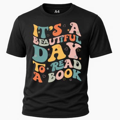 Cute Groovy National Read A Book Day Funny Book Lover Cooling Performance Crew T-Shirt