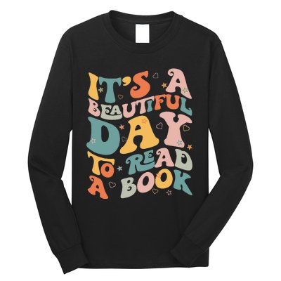 Cute Groovy National Read A Book Day Funny Book Lover Long Sleeve Shirt