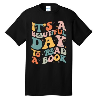 Cute Groovy National Read A Book Day Funny Book Lover Tall T-Shirt