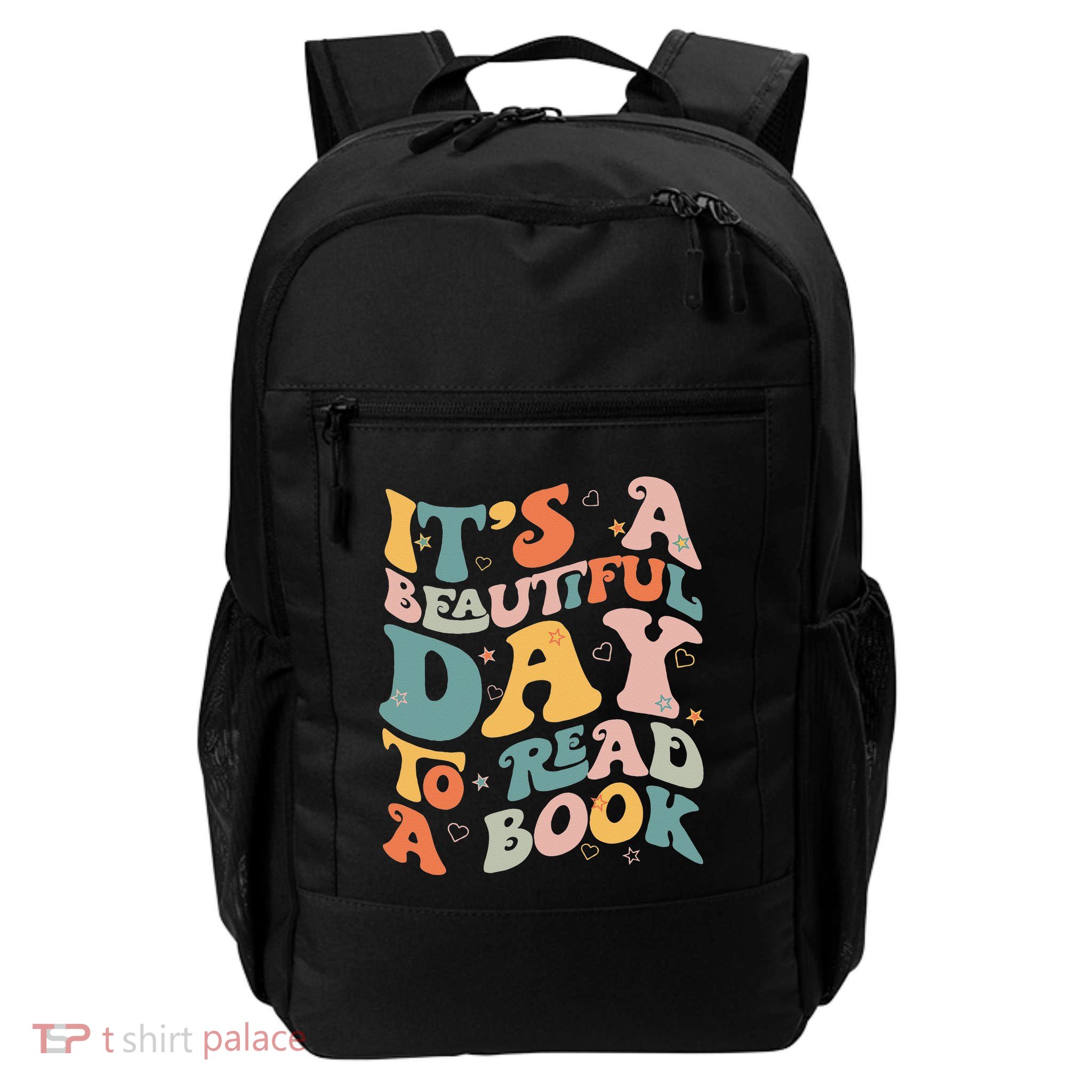 Cute Groovy National Read A Book Day Funny Book Lover Backpack